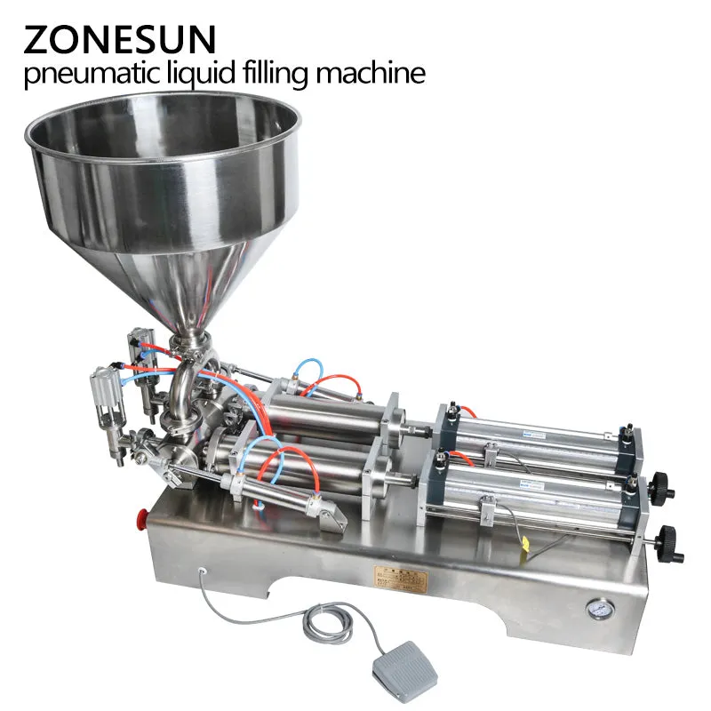 ZONESUN Automatic Liquid Filling Machine Hopper Cream Shampoo Lotion Oil Honey Food Paste