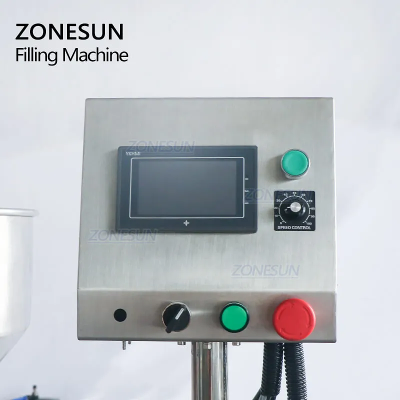 ZONESUN Automatic Paste Filling Machine With Conveyor For Honey Sauce Cream Lotion