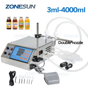 ZONESUN Double Nozzles Liquid Filling Machine For Perfume Water Beverage