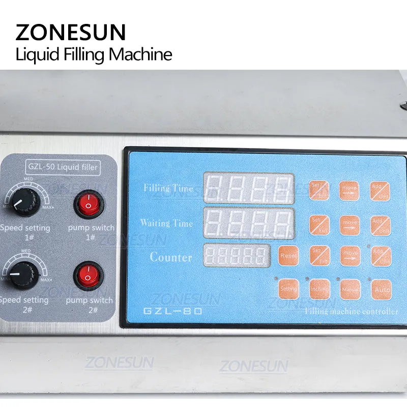ZONESUN Double Nozzles Liquid Filling Machine For Perfume Water Beverage