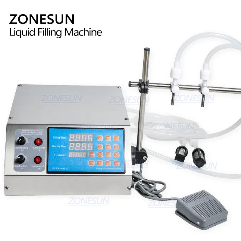 ZONESUN Double Nozzles Liquid Filling Machine For Perfume Water Beverage