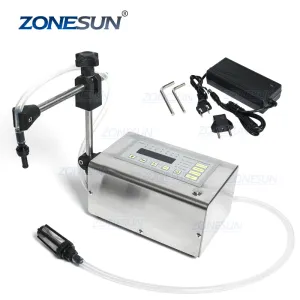 ZONESUN Electrical Liquid Filling Machine Mini Small Bottle Water Digital Pump Perfume Drink Milk Olive Oil 110V 220V Filler