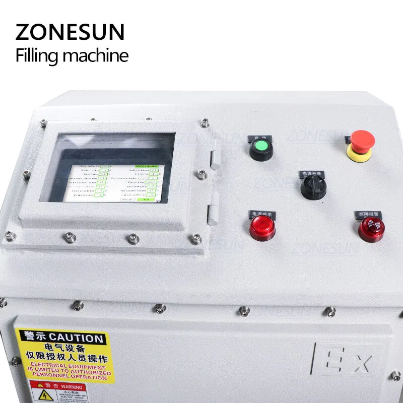 ZONESUN Ex-proof Servo Automatic Quantitative Bottle  Gasoline Kerosene Filling Machine