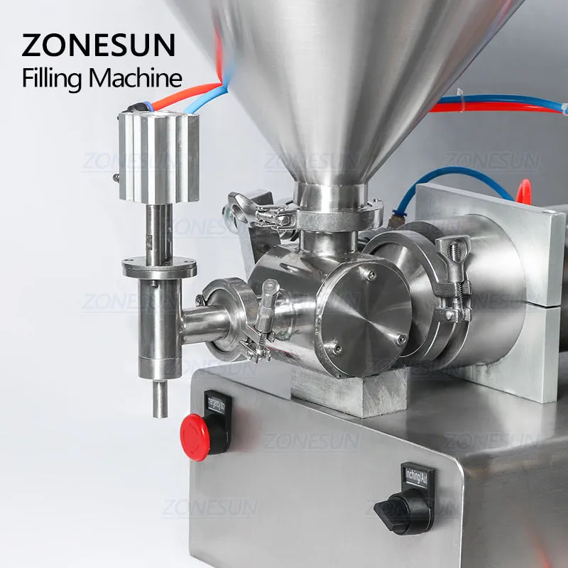 ZONESUN Full Pneumatic Paste Filling Machine For Cream Shampoo Flammable Liquid Sanitizing Gel