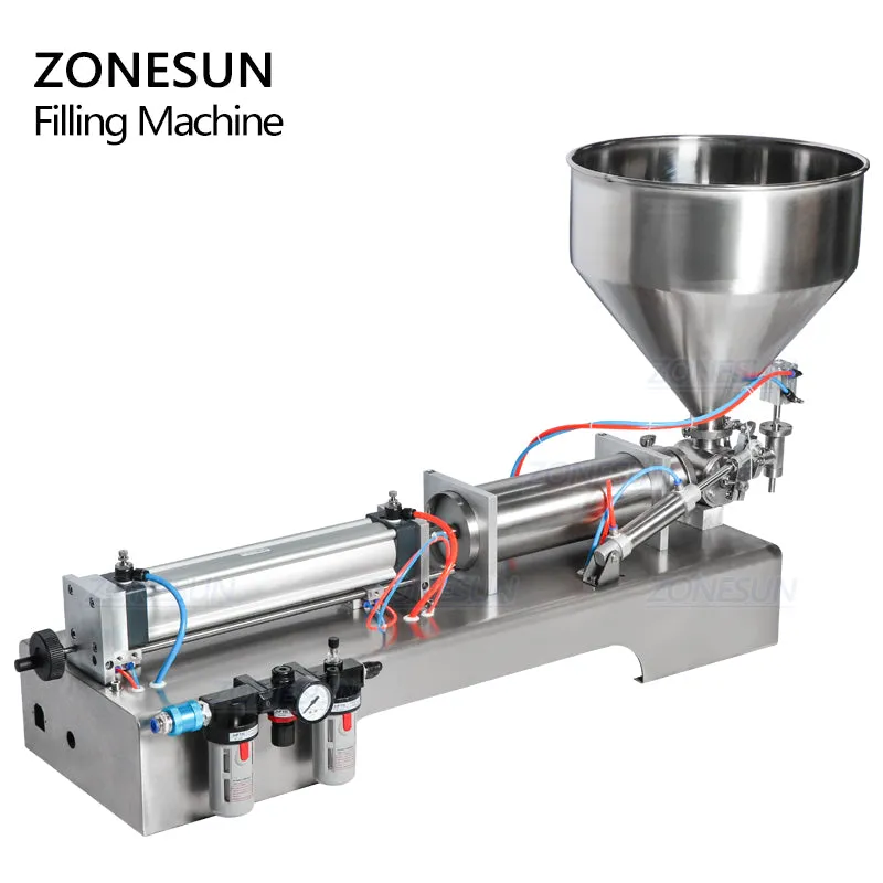 ZONESUN Full Pneumatic Paste Filling Machine For Cream Shampoo Flammable Liquid Sanitizing Gel