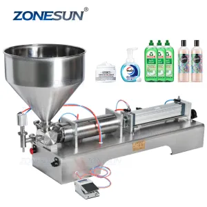 ZONESUN Full Pneumatic Paste Filling Machine For Cream Shampoo Flammable Liquid Sanitizing Gel