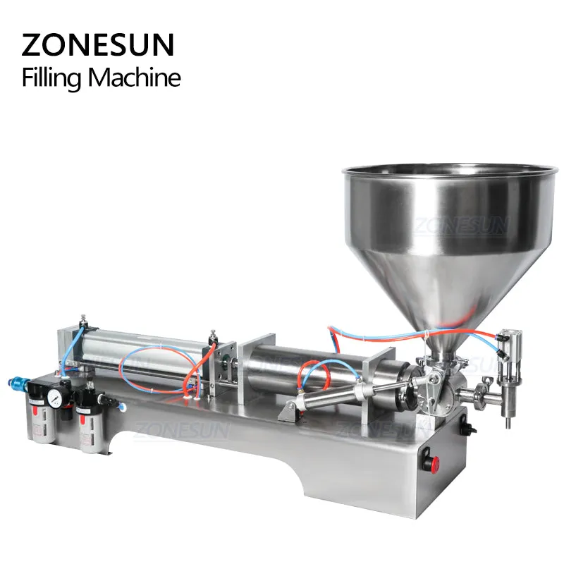 ZONESUN Full Pneumatic Paste Filling Machine For Cream Shampoo Flammable Liquid Sanitizing Gel