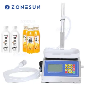ZONESUN M-1080S 10-3000ml Small Milk Beverage Bottle Drinks Filler Soy Sauce Perfume CNC Liquid Quantitative Dispensing Dosing Filling and Weighing Machine