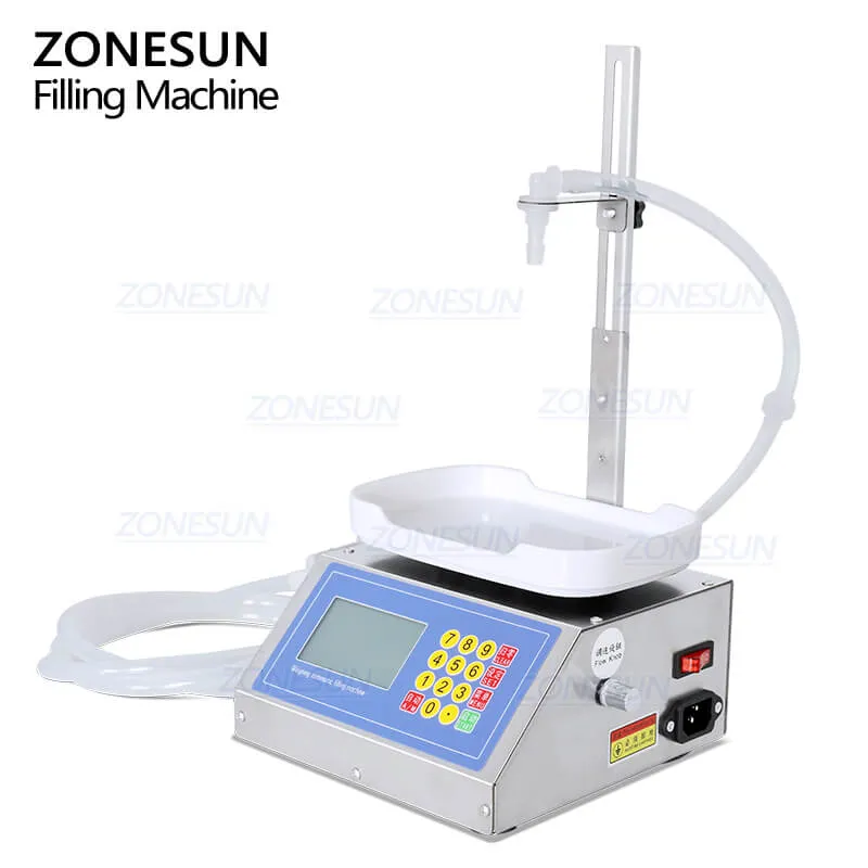 ZONESUN M-1080S 10-3000ml Small Milk Beverage Bottle Drinks Filler Soy Sauce Perfume CNC Liquid Quantitative Dispensing Dosing Filling and Weighing Machine