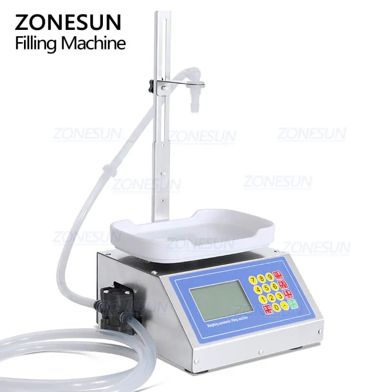 ZONESUN M-1080S 10-3000ml Small Milk Beverage Bottle Drinks Filler Soy Sauce Perfume CNC Liquid Quantitative Dispensing Dosing Filling and Weighing Machine