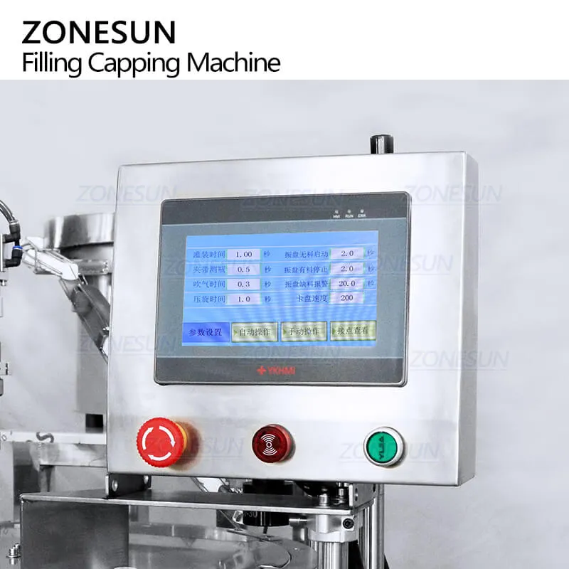 ZONESUN ZS-AFC12D Desktop Piston Pump Liquid Spout Pouch Bag Filling Capping Machine For Laundry Detergent Juice