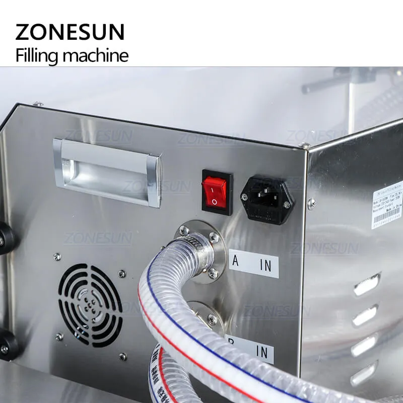 ZONESUN ZS-DP432W Double Nozzles Diaphragm Pump Cosmetics Shampoo Liquid Glass Bottle Filling Weighing Machine