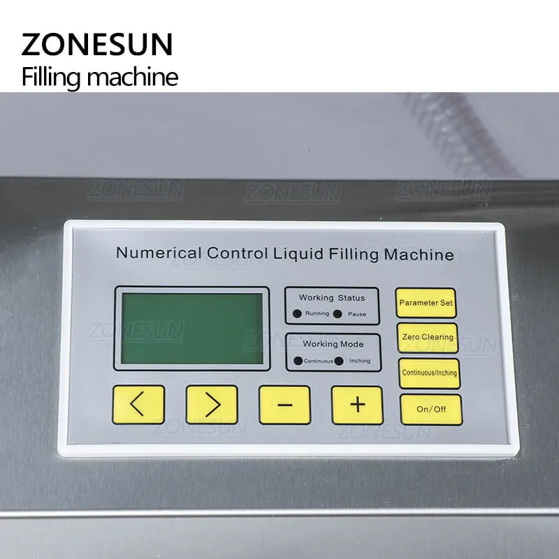ZONESUN ZS-DP432W Double Nozzles Diaphragm Pump Cosmetics Shampoo Liquid Glass Bottle Filling Weighing Machine
