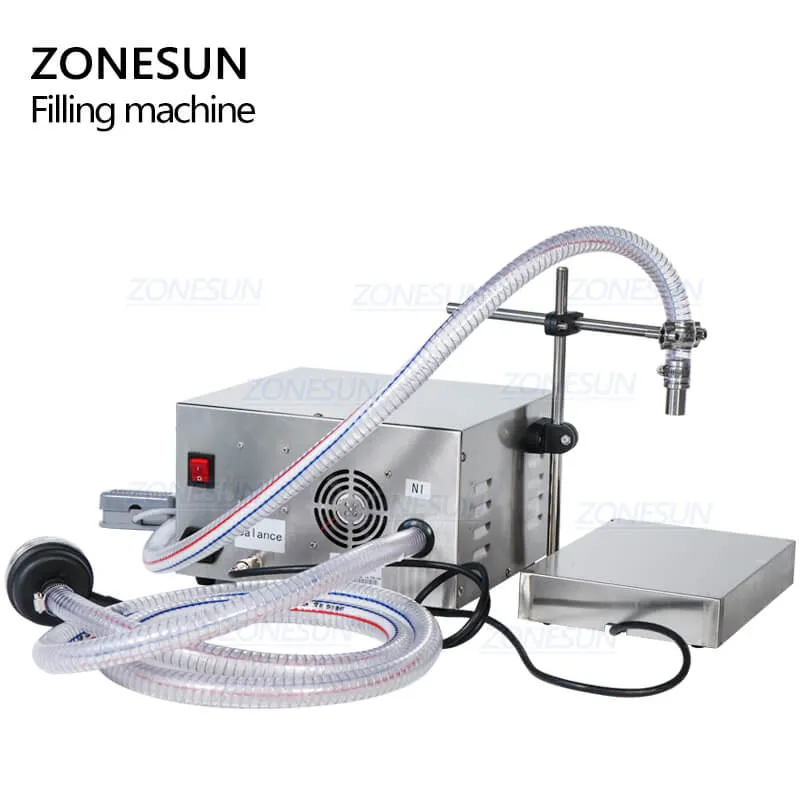 ZONESUN ZS-DP621W Diaphragm Pump Cooking Oil Shampoo Liquid Glass Bottle Filling Weighing Machine
