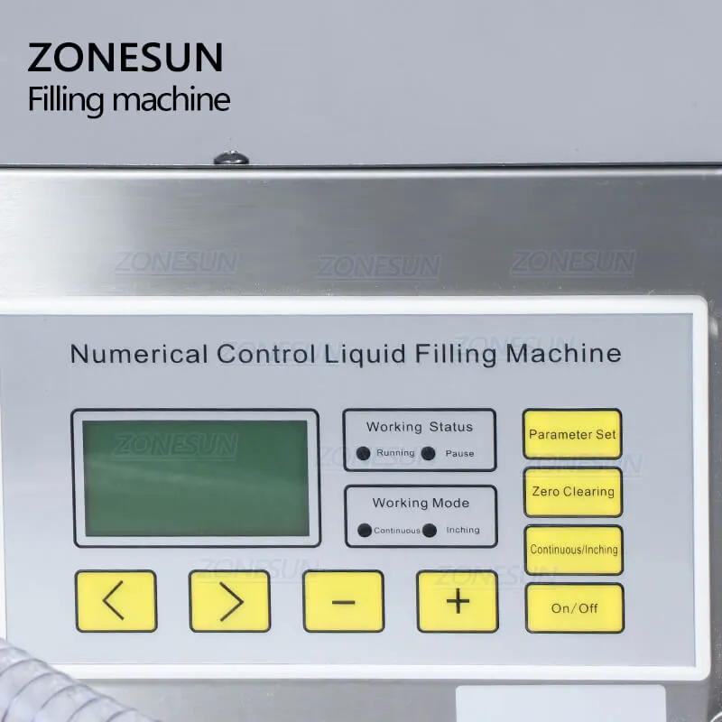ZONESUN ZS-DP621W Diaphragm Pump Cooking Oil Shampoo Liquid Glass Bottle Filling Weighing Machine
