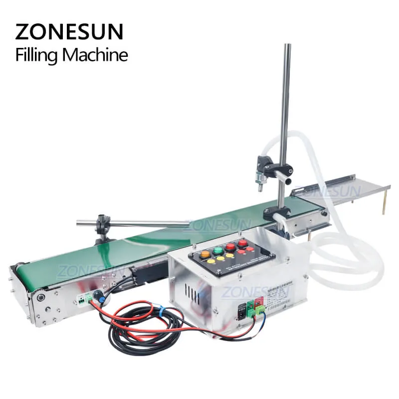 ZONESUN ZS-DPYT1500 Digital Bottle Liquid Filling Machine For Perfume Essential Oil With Conveyor