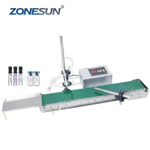 ZONESUN ZS-DPYT1500 Digital Bottle Liquid Filling Machine For Perfume Essential Oil With Conveyor