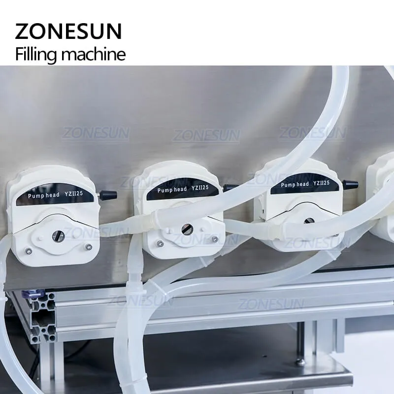 ZONESUN ZS-DTPP4E Tabletop Automatic Peristaltic Pump Essential Oil Liquid Filling Machine