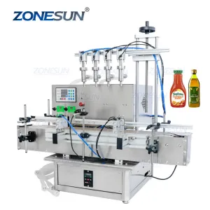 ZONESUN ZS-DTPP4E Tabletop Automatic Peristaltic Pump Essential Oil Liquid Filling Machine