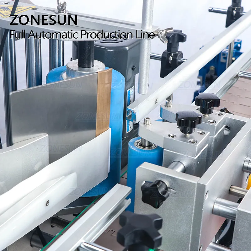 ZONESUN ZS-FAL90 Full Automatic L Configuration Water Bottle Liquid Soap Filling Capping And Labeling Machine