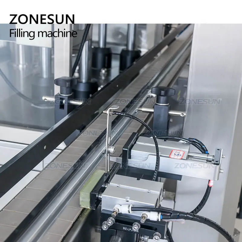 ZONESUN ZS-VTPF2 Servo Motor Automatic Peanut Butter Honey Jam Juice Ketchup Paste Bottle Following Tracking High Speed Filling Machine