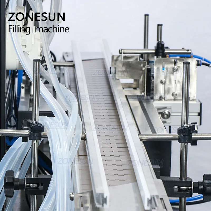 ZONESUN ZS-VTPP80C Peristaltic Pump Liquid Perfume Filling Machine For Cosmetics Jar Bottle