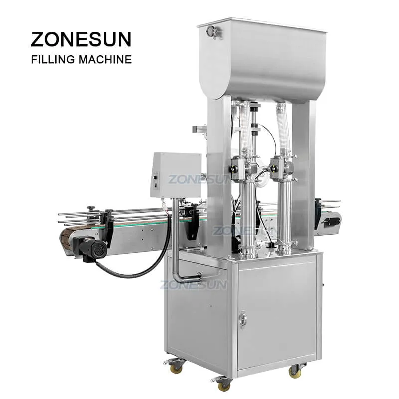 ZONESUN ZS-YT2T-2P Automatic Beverage Production Line Cans Honey Paste Oil Filling Machine