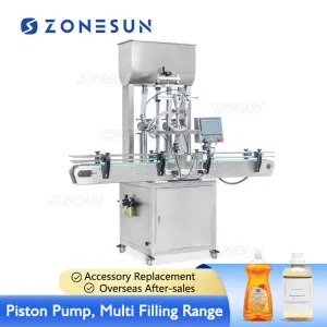 ZONESUN ZS-YT2T-2P Automatic Beverage Production Line Cans Honey Paste Oil Filling Machine