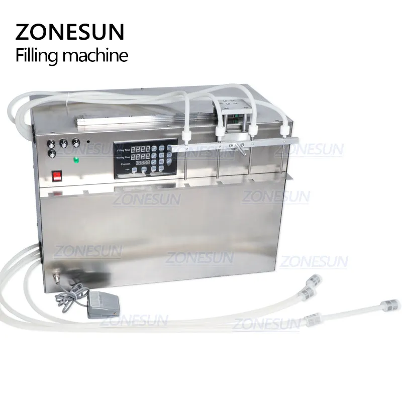 ZS-DPSP4 4 Heads Stand-up Beverage  Bag Spout Pouch Liquid Filling Machine For Juice Water Milk
