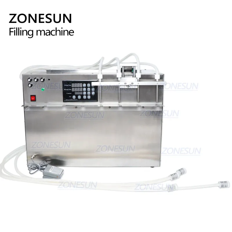 ZS-DPSP4 4 Heads Stand-up Beverage  Bag Spout Pouch Liquid Filling Machine For Juice Water Milk