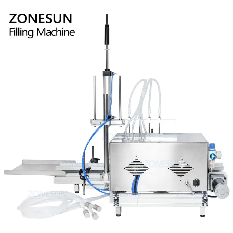 ZS-DTMP4D 4 Nozzles Magnetic Pump Automatic Desktop Liquid Filling Machine