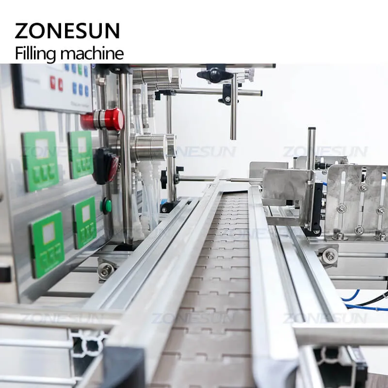 ZS-DTMP4Y Automatic 4 Heads Essential Oil Solvent Liquid Magnetic Pump Filling Machine