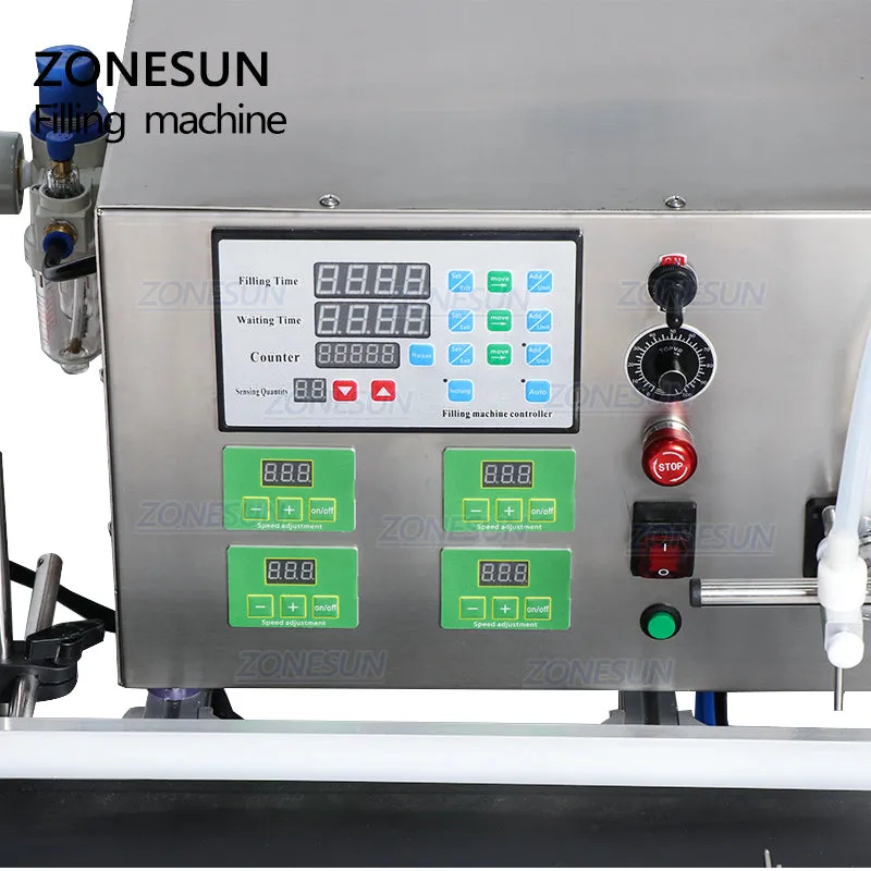 ZS-DTPP4W 4 Nozzles Peristaltic Pump Automatic Desktop Liquid Filling Machine