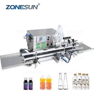 ZS-DTPP4W 4 Nozzles Peristaltic Pump Automatic Desktop Liquid Filling Machine