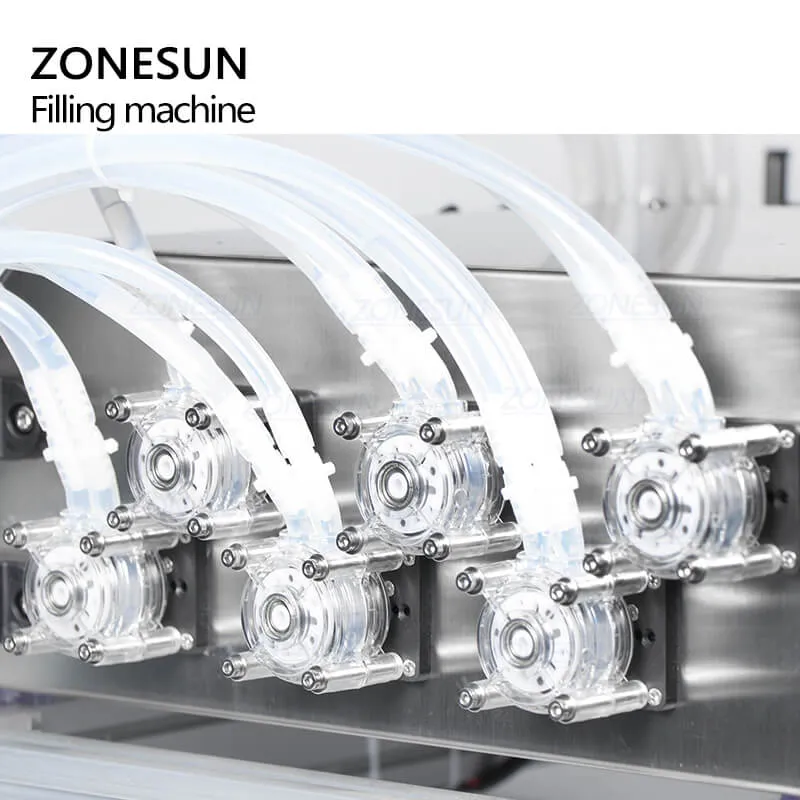 ZS-DTPP6B 6 Heads Automatic  Essential Oil Solvent Glass Vial Small Bottle Filling Machine