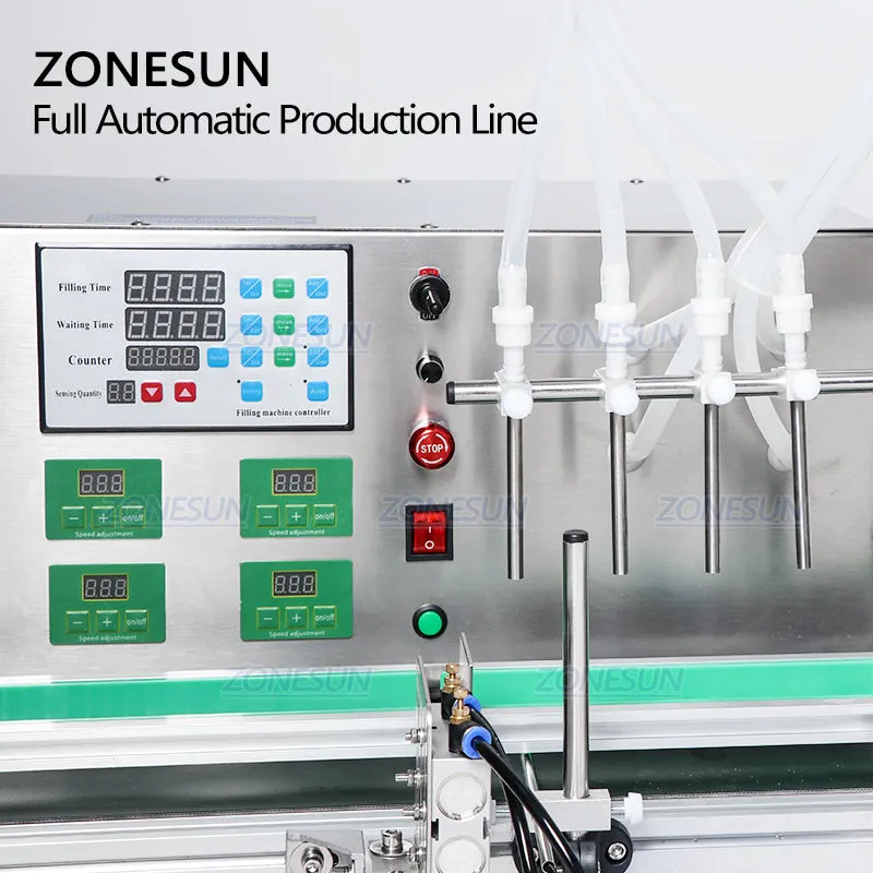 ZS-FAL180 Tabletop Oil Hand Sanitizer Bottle Liquid Jar Filling Capping Labeling Machinery