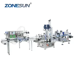 ZS-FAL180 Tabletop Oil Hand Sanitizer Bottle Liquid Jar Filling Capping Labeling Machinery