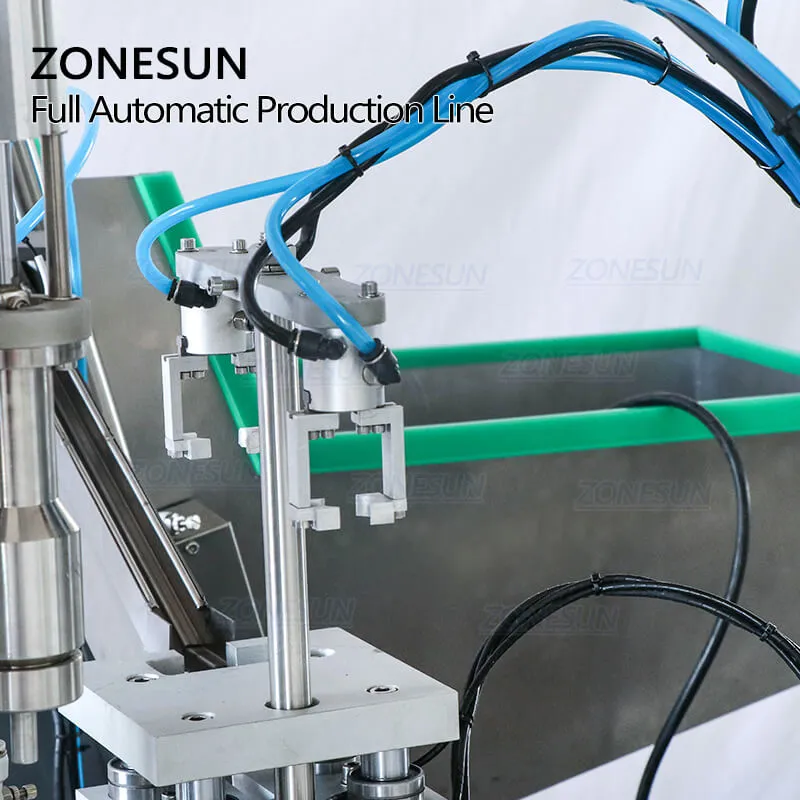 ZS-FAL180A4 Automatic Essential Oil Vial Small Bottle Filling And Capping Machine Line With Cap Feeder
