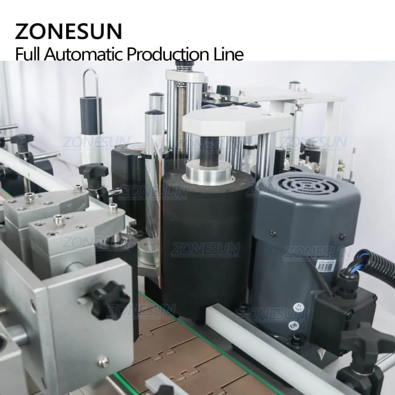 ZS-FAL180C10 Automatic Desktop Juice Liquid Dropper Bottle Filling Capping Labeling Machine Line With Vibratory Bowl Sorter