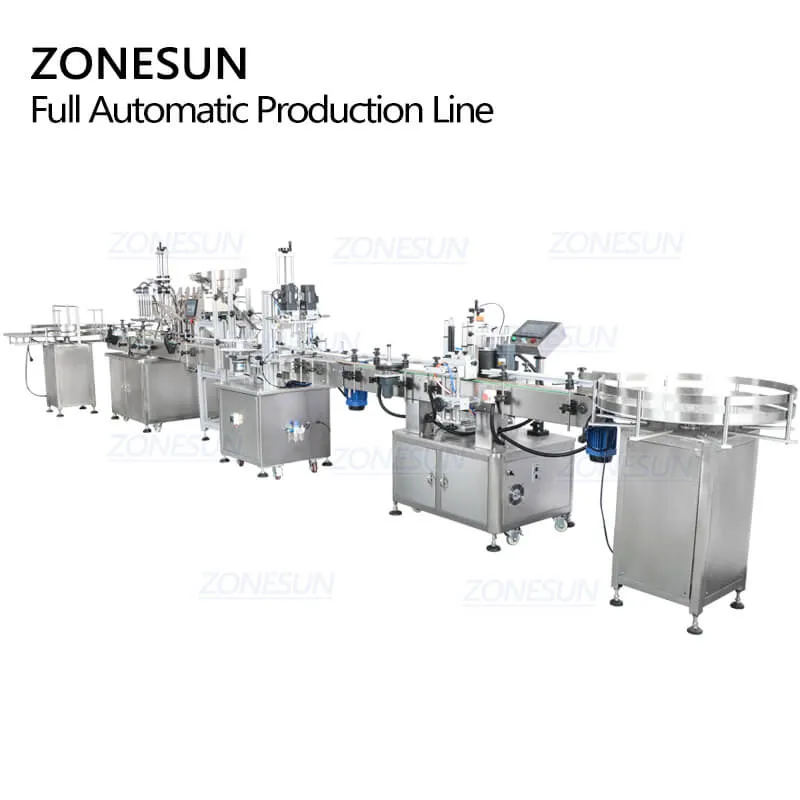 ZS-FAL180R Automatic Shampoo Bottle Cosmetic Hand Gel Piston Liquid Filling Capping Vibrator And Labeling Machine