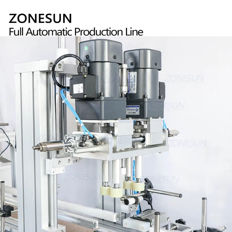 ZS-FAL180R Automatic Shampoo Bottle Cosmetic Hand Gel Piston Liquid Filling Capping Vibrator And Labeling Machine