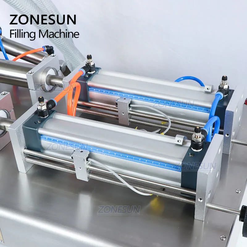 ZS-GY2 Pneumatic Piston Pump Liquid Chili Sauce Paste Honey Jam Bottle Filling Machine