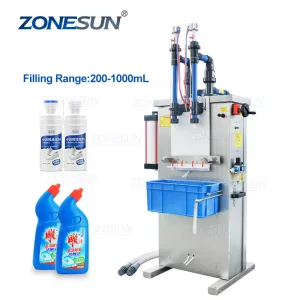 ZS-YTCR2 Double Heads Plastic Anti Corrosion Toliet Liquid Cleaner Filling Machine