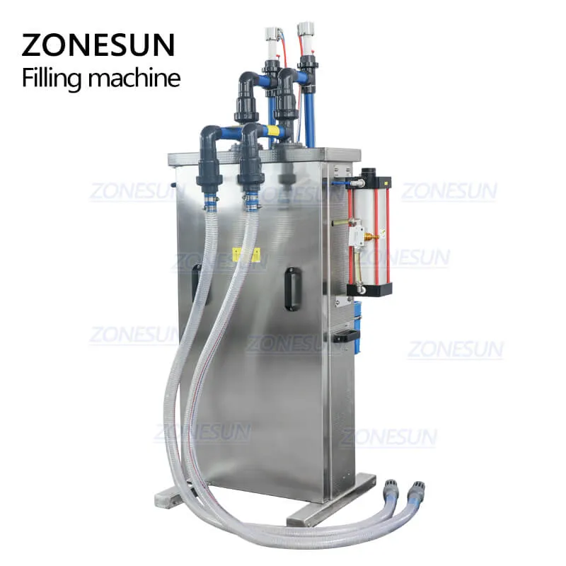 ZS-YTCR2 Double Heads Plastic Anti Corrosion Toliet Liquid Cleaner Filling Machine