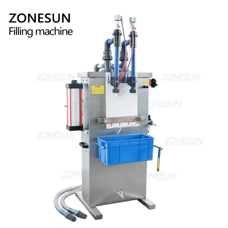 ZS-YTCR2 Double Heads Plastic Anti Corrosion Toliet Liquid Cleaner Filling Machine