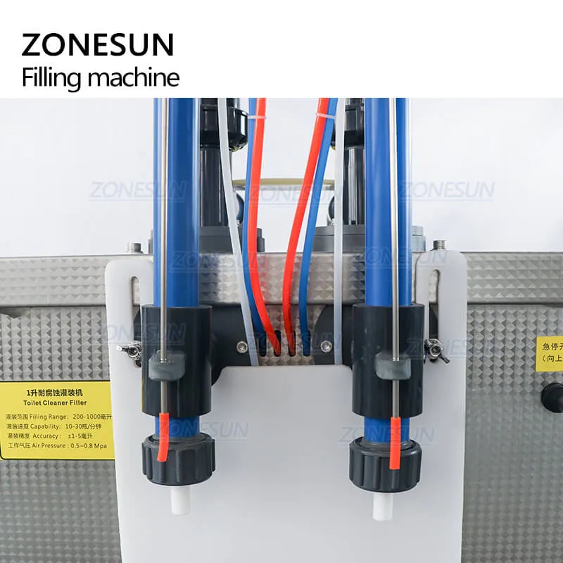 ZS-YTCR2 Double Heads Plastic Anti Corrosion Toliet Liquid Cleaner Filling Machine