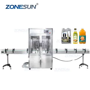 ZS-YTDC6 Piston Pump Automatic Beverage Shampoo Bottle Juice Liquid Filling Machine