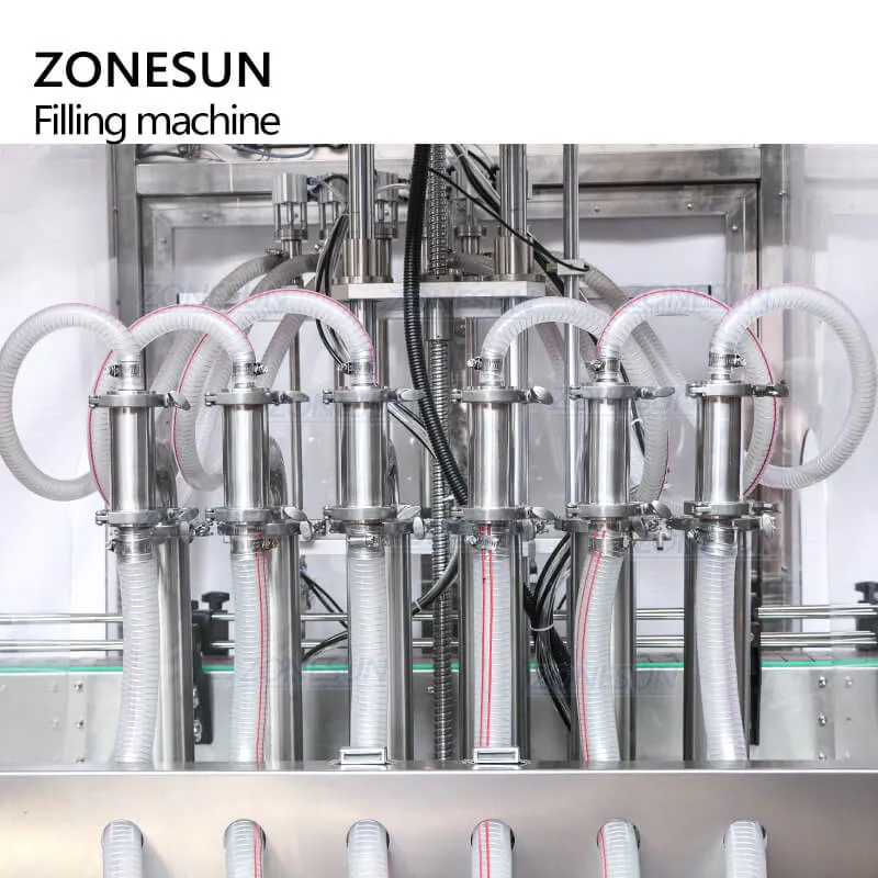 ZS-YTDC6 Piston Pump Automatic Beverage Shampoo Bottle Juice Liquid Filling Machine