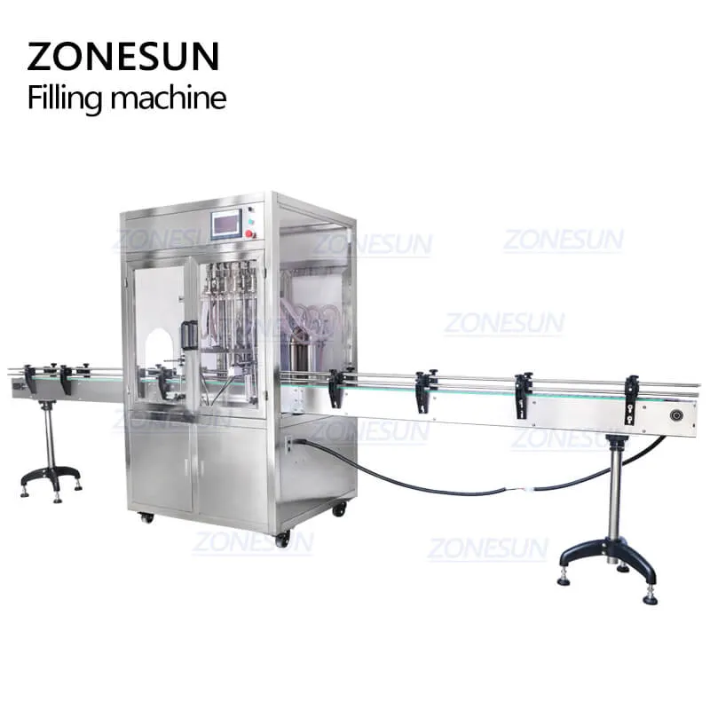 ZS-YTDC6 Piston Pump Automatic Beverage Shampoo Bottle Juice Liquid Filling Machine